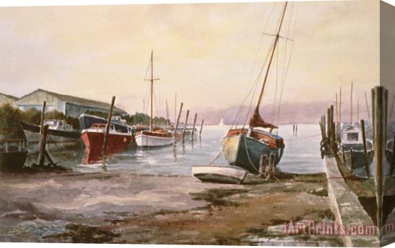 Vic Trevett Gillingham Pier On The Medway Stretched Canvas Print / Canvas Art
