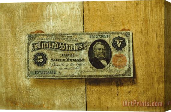 Victor Dubreuil Five Dollar Bill Stretched Canvas Painting / Canvas Art