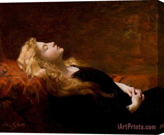 Victor Gabriel Gilbert Sleeping Beauty Stretched Canvas Print / Canvas Art
