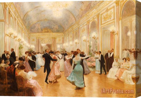 Victor Gabriel Gilbert The Ball Stretched Canvas Print / Canvas Art
