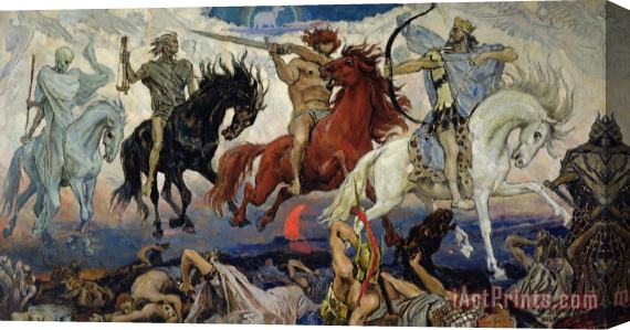 Victor Mikhailovich Vasnetsov The Four Horsemen of the Apocalypse Stretched Canvas Print / Canvas Art