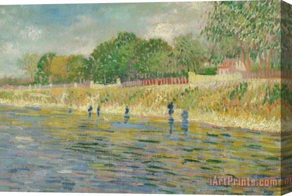 Vincent van Gogh Bank Of The Seine Stretched Canvas Painting / Canvas Art