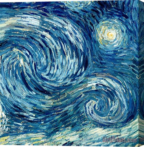 Vincent Van Gogh Detail of The Starry Night Stretched Canvas Print / Canvas Art