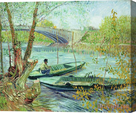 Vincent Van Gogh Fishing in the Spring Stretched Canvas Print / Canvas Art
