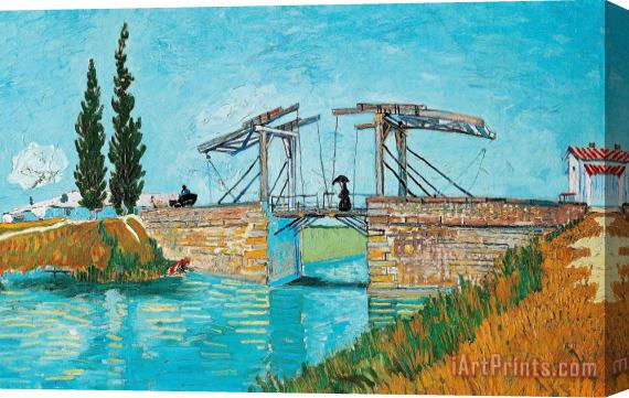 Vincent van Gogh Langlois Bridge At Arles Stretched Canvas Painting / Canvas Art