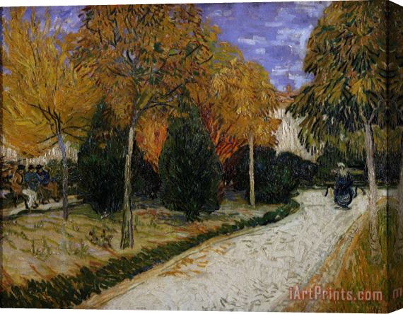 Vincent Van Gogh Path in the Park at Arles Stretched Canvas Painting / Canvas Art