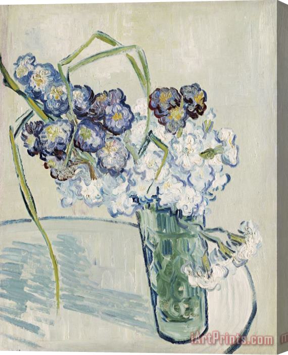 Vincent van Gogh Still Life Vase Of Carnations Stretched Canvas Painting / Canvas Art