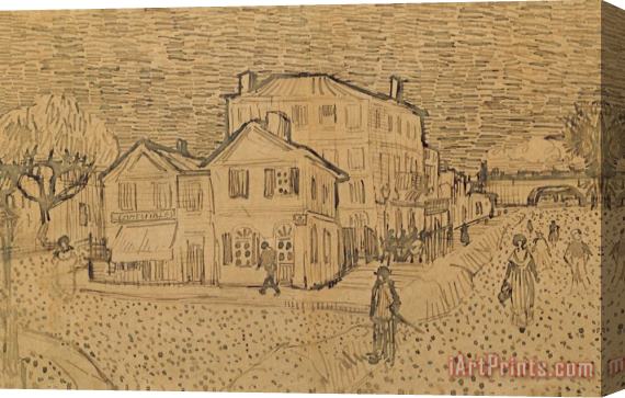 Vincent van Gogh The Artists House In Arles Stretched Canvas Print / Canvas Art