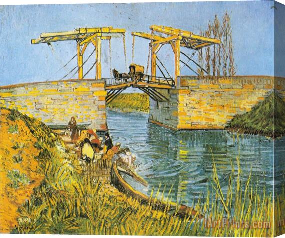 Vincent van Gogh The Bridge of Langlois at Arles with Laundresses Stretched Canvas Print / Canvas Art