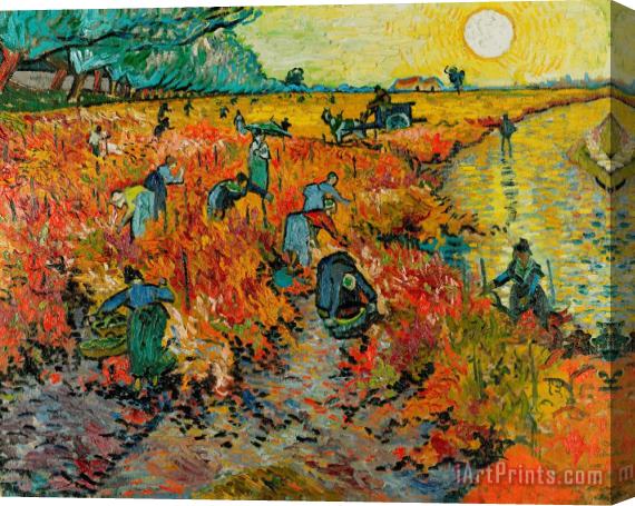 Vincent van Gogh The Red Vineyard Stretched Canvas Print / Canvas Art