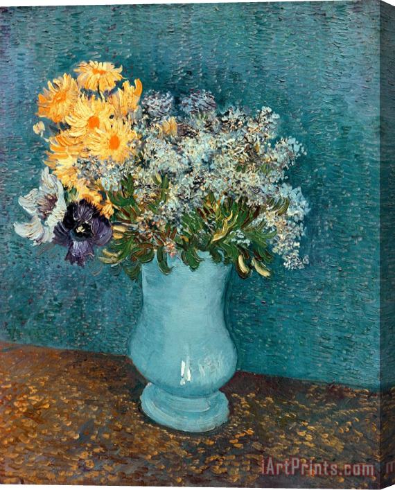 Vincent van Gogh Vase of Flowers Stretched Canvas Painting / Canvas Art