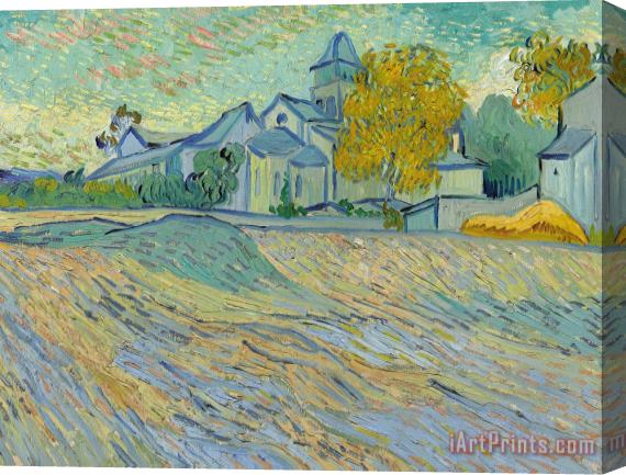 Vincent van Gogh View of the Asylum and Chapel at Saint Remy Stretched Canvas Print / Canvas Art