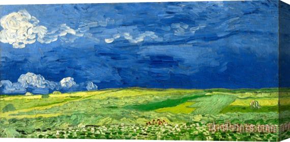 Vincent van Gogh Wheatfield Under Thunderclouds Stretched Canvas Painting / Canvas Art