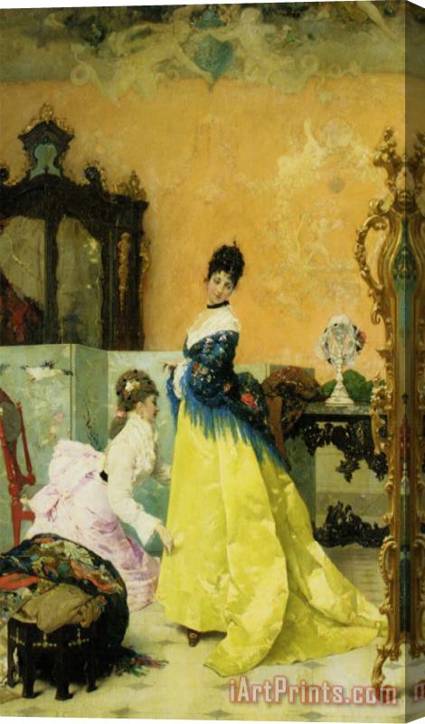 Vincenzo Capobianchi The Yellow Dress Stretched Canvas Print / Canvas Art