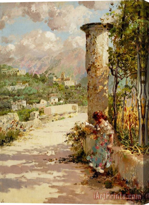 Vincenzo Irolli A Quiet Read Stretched Canvas Painting / Canvas Art