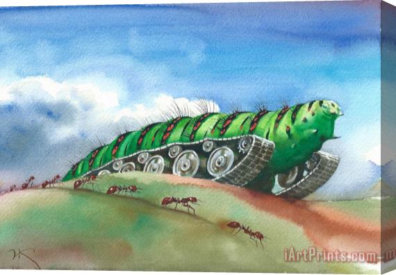 Vladimir Kush Caterpillar Stretched Canvas Print / Canvas Art