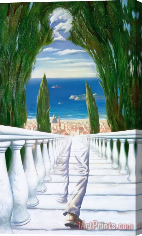 Vladimir Kush Descent to The Mediterranean Stretched Canvas Painting / Canvas Art