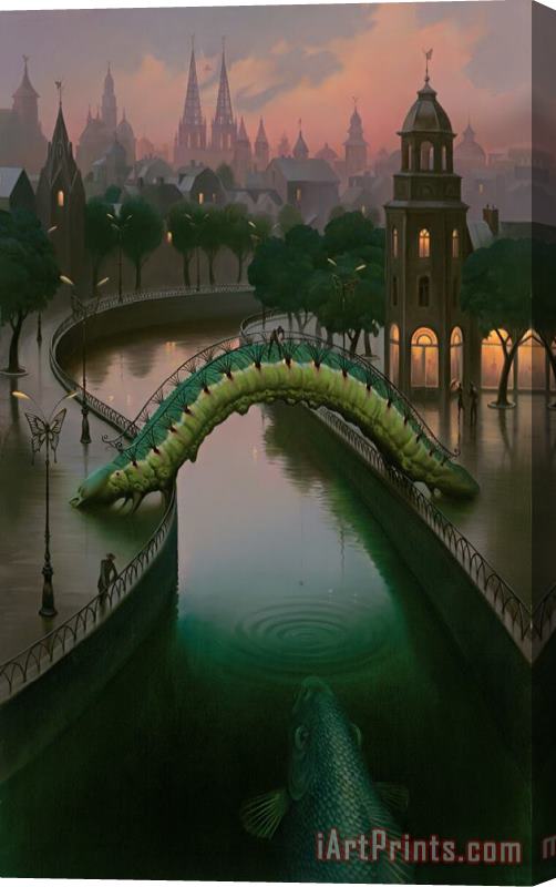 Vladimir Kush Fish in The City Stretched Canvas Print / Canvas Art