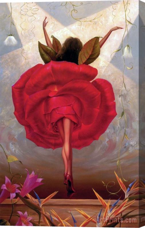 Vladimir Kush Flamingo Dancer II Stretched Canvas Print / Canvas Art