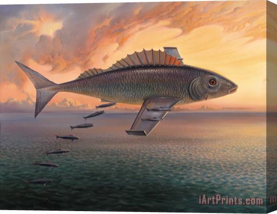 Vladimir Kush Flying Fish Stretched Canvas Print / Canvas Art