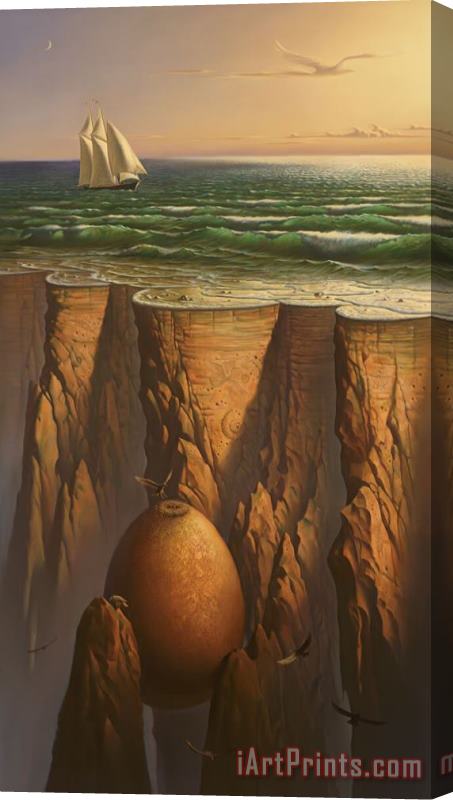 Vladimir Kush Journey Along The Edge of The Earth Stretched Canvas Print / Canvas Art