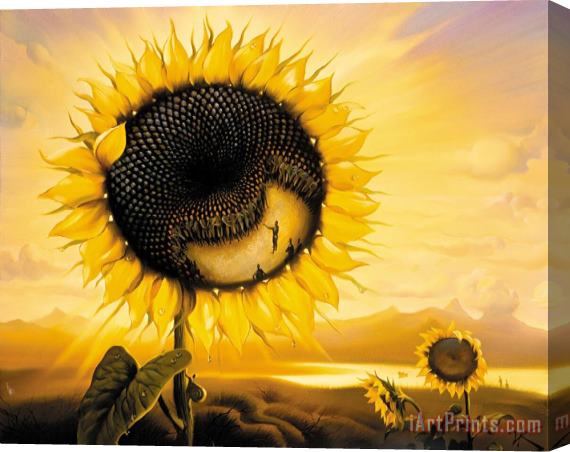 Vladimir Kush Planet Sunflower Stretched Canvas Print / Canvas Art