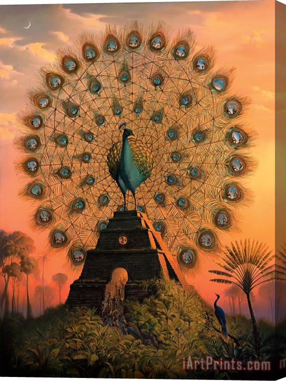 Vladimir Kush Sacred Bird of Yucatan Stretched Canvas Print / Canvas Art