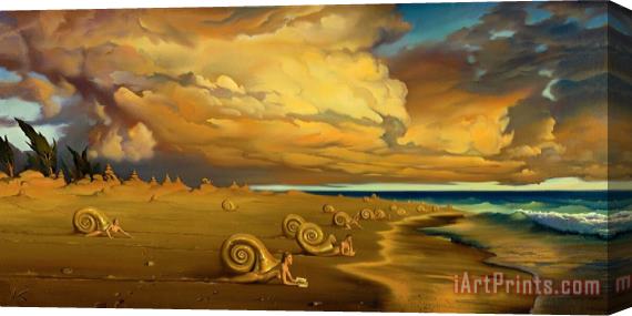 Vladimir Kush Sunset on The Beach Stretched Canvas Print / Canvas Art
