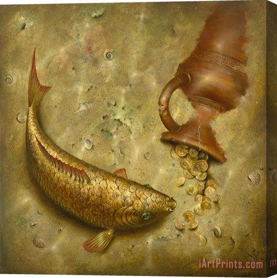 Vladimir Kush What The Fish Was Silent About Stretched Canvas Print / Canvas Art