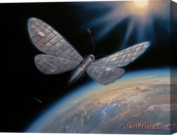 Vladimir Kush Winged Satellite Stretched Canvas Print / Canvas Art