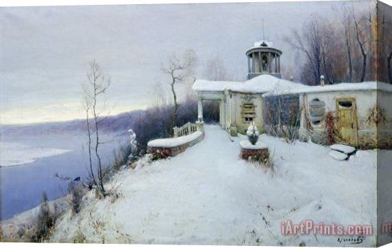 Vladimir Pavlovich Solokov A deserted manor house Stretched Canvas Print / Canvas Art