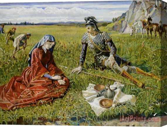 Walter Crane Ruth And Boaz Stretched Canvas Print / Canvas Art