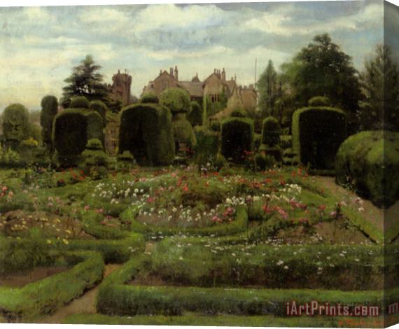 Walter Frederick Roofe Tyndale The Topiary Gardens Levens Hall Cumbria Stretched Canvas Print / Canvas Art