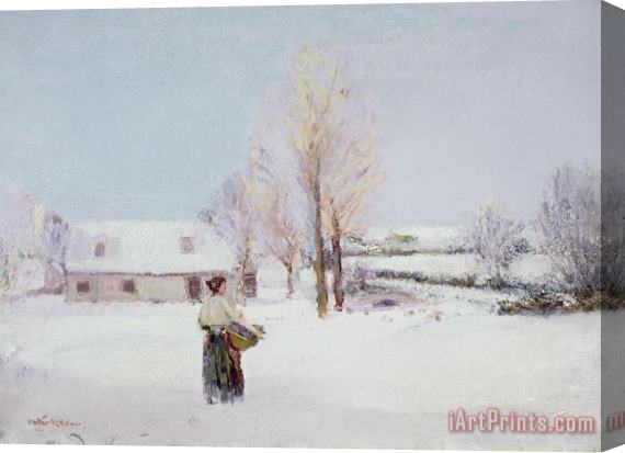 Walter McAdam Walk through the Snow Stretched Canvas Print / Canvas Art