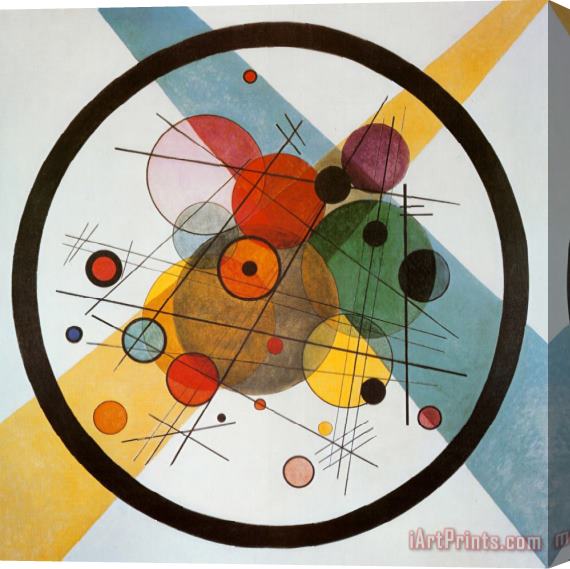 Wassily Kandinsky Circles in a Circle Stretched Canvas Painting / Canvas Art