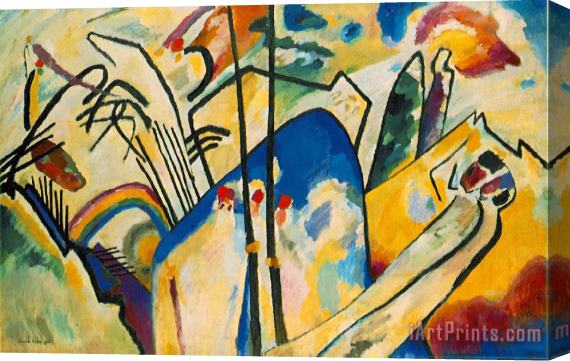 Wassily Kandinsky Composition Iv 1911 Stretched Canvas Painting / Canvas Art