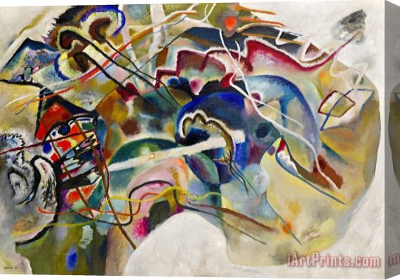 Wassily Kandinsky Painting with White Border Stretched Canvas Print / Canvas Art
