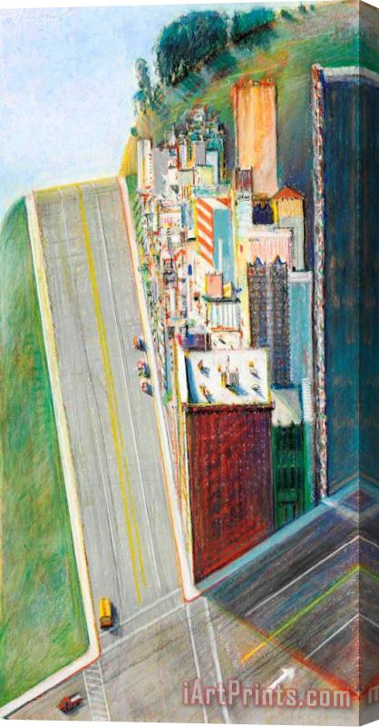 Wayne Thiebaud City And Streets, 1995 Stretched Canvas Print / Canvas Art
