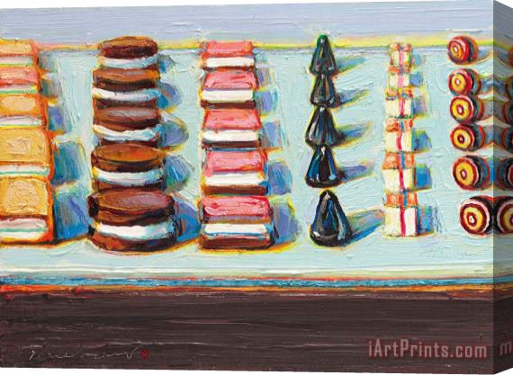 Wayne Thiebaud Confection Rows, 2002 Stretched Canvas Print / Canvas Art