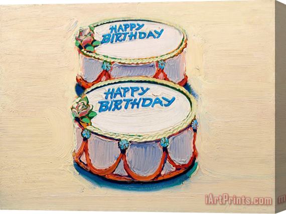 Wayne Thiebaud Happy Birthday, 1962 Stretched Canvas Print / Canvas Art