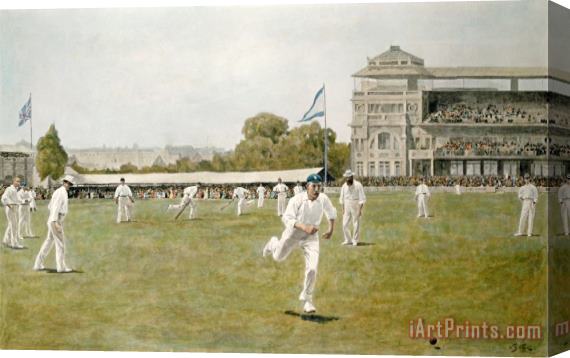 W.B. Wollen Cricket at Lords Stretched Canvas Painting / Canvas Art