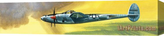 Wilf Hardy Lockheed P-38J Lightning Stretched Canvas Print / Canvas Art
