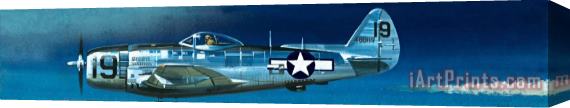 Wilf Hardy Republic P-47N Thunderbolt Stretched Canvas Print / Canvas Art