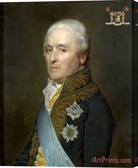 Willem Bartel van der Kooi Portrait of Adriaen Pieter Twent, Count of Rosenburg, Minister of Public Works, Minister of The Interior, Chamberlain of King Louis Napoleon Stretched Canvas Painting / Canvas Art