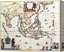 East Hamptonlong Island Sand Dunes Canvas Prints - Antique map showing Southeast Asia and The East Indies by Willem Blaeu