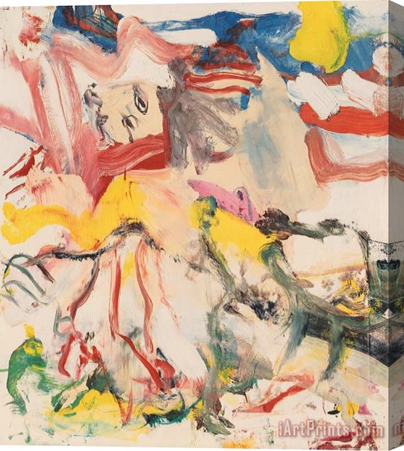 Willem De Kooning Figures in Landscape VI, 1980 Stretched Canvas Painting / Canvas Art