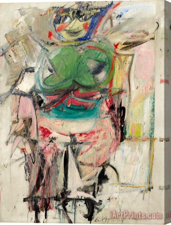 Willem De Kooning Woman (green), 1953 Stretched Canvas Print / Canvas Art
