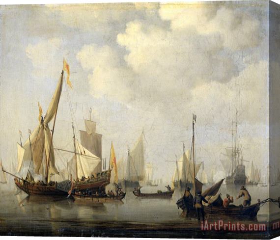 Willem van de Velde A Calm at Sea Stretched Canvas Print / Canvas Art