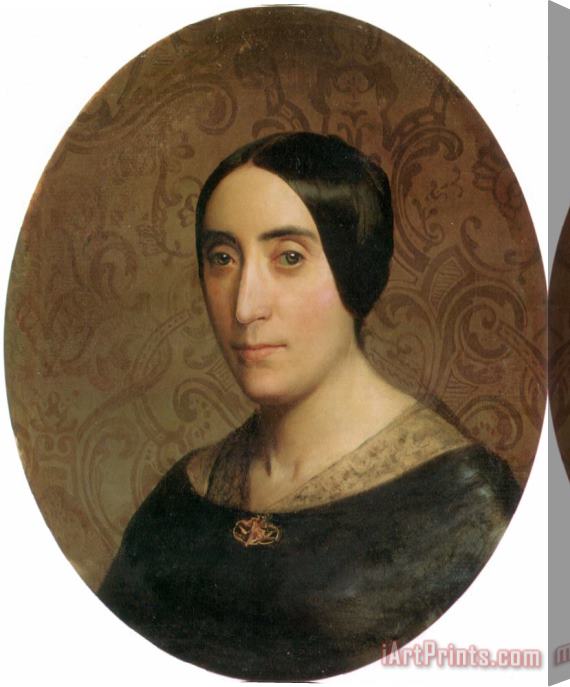 William Adolphe Bouguereau A Portrait of Amelina Dufaud Bouguereau Stretched Canvas Print / Canvas Art