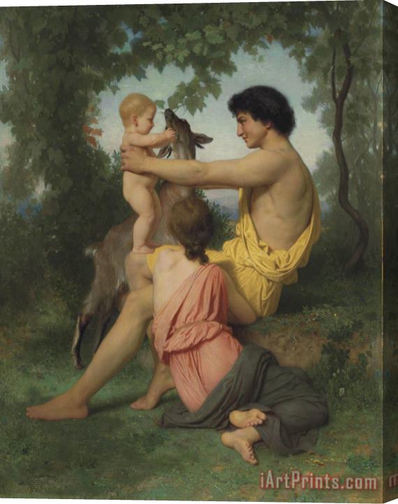 William Adolphe Bouguereau Idyll Ancient Family Stretched Canvas Print / Canvas Art